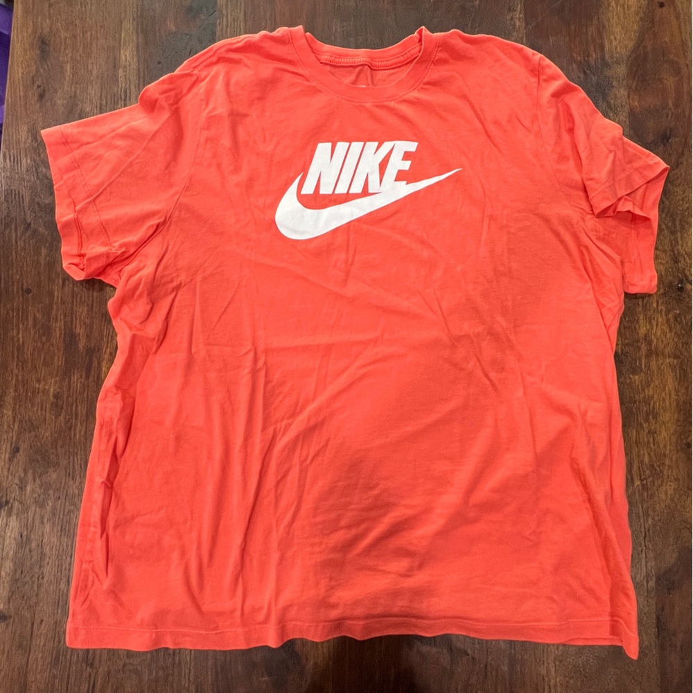 Nike Vibrant Orange Tee with White Logo